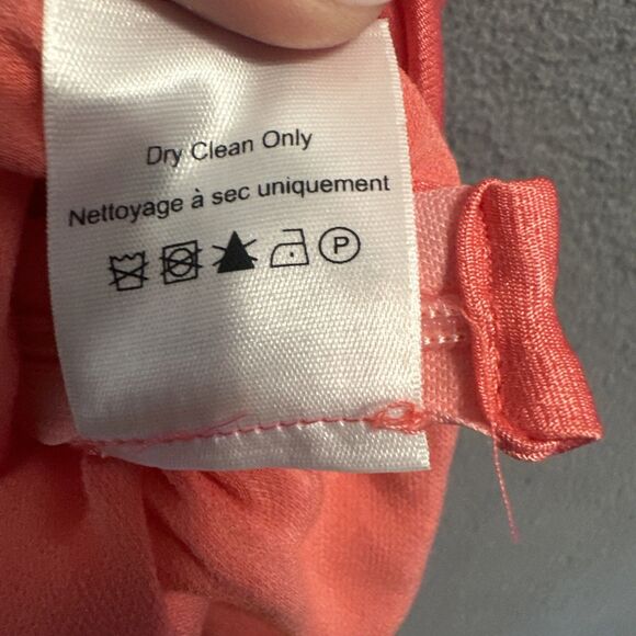 Veronica Beard Natasha Slip Dress Ruched Slit Maxi Size 8 Coral Wedding Guest - Picture 9 of 12